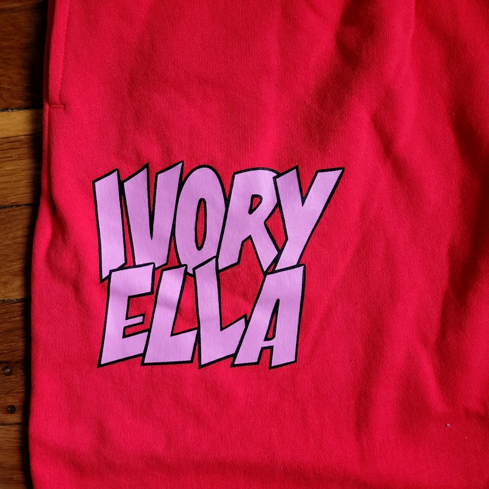 Ivory Ella Red W/White Hearts Sweatpants